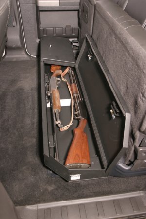 Ford F-350 Super Duty Underseat Lockbox - Rear - Tuffy Products - Standard Key - Black - `03-`16 Ford F-350 Super Duty Underseat Lockbox - Rear - Tuffy Products - Standard Key - Black - `03-`16